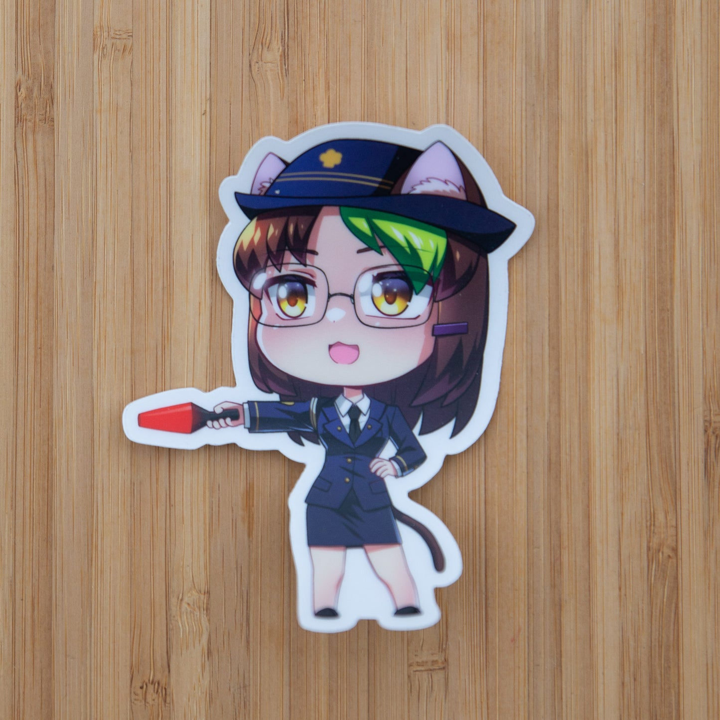 Officer Neko Sticker