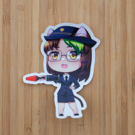 Officer Neko Sticker