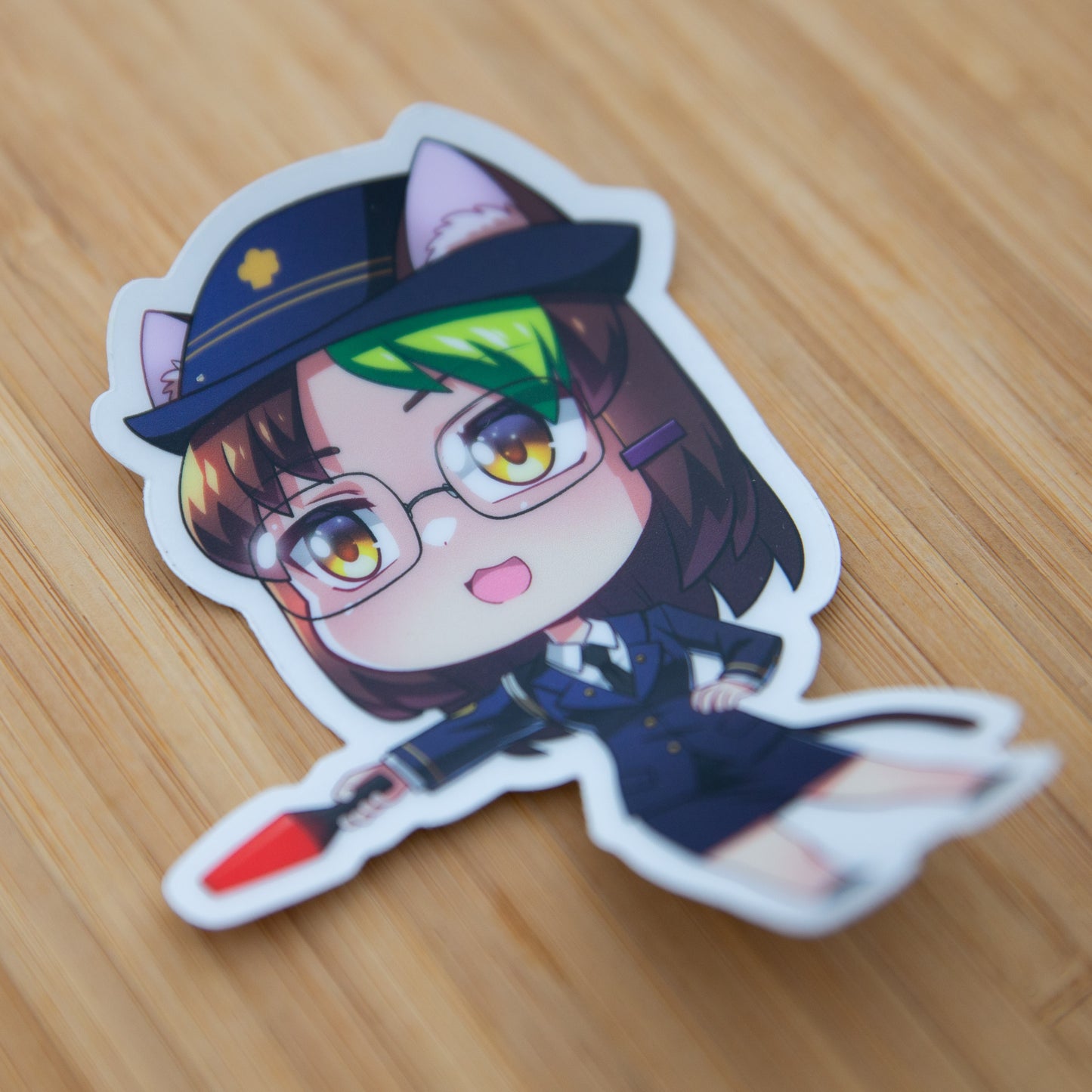 Officer Neko Sticker